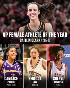 Caitlin Clark is only the fourth women's basketball player to be honored as the AP female